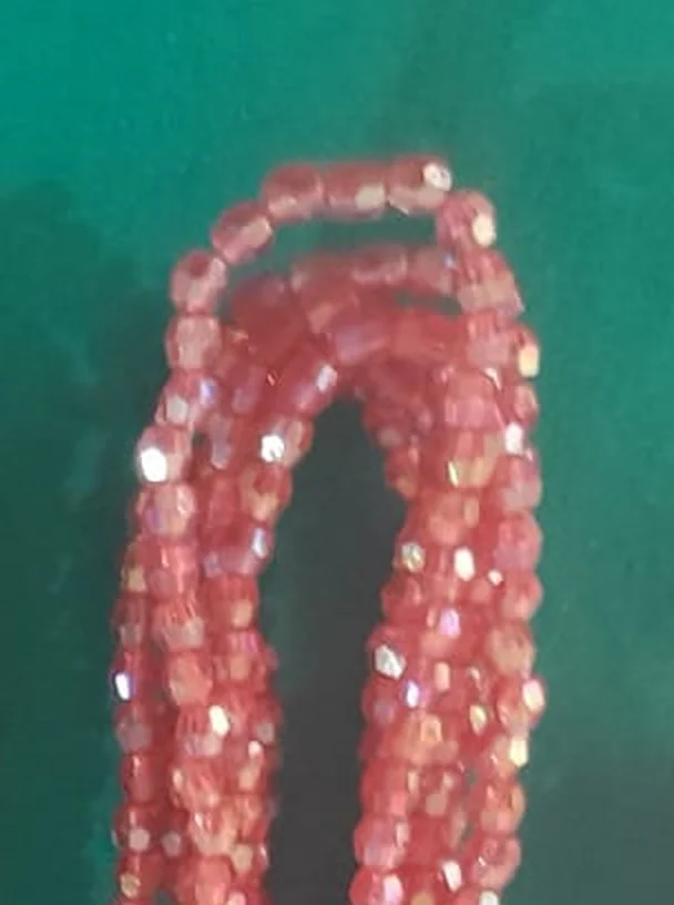 Collar de cristal coral